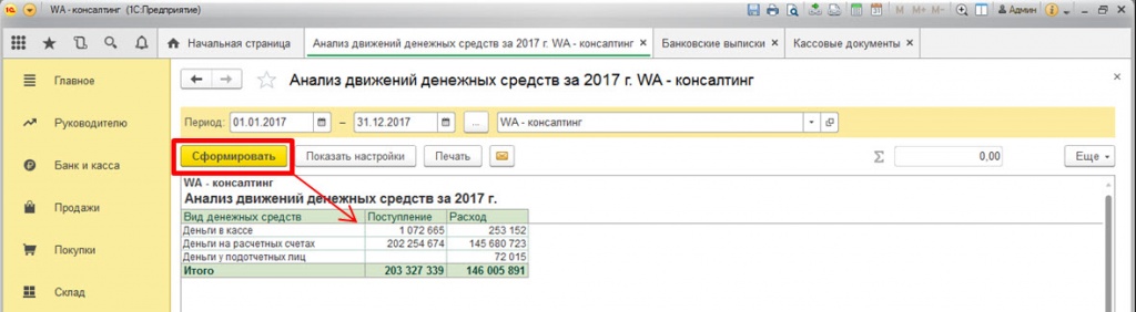Отчёт ДДС